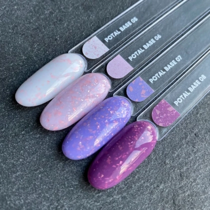 NAILSOFTHEDAY Potal base 06 – бледно-розовая база с медным поталем, 10 мл