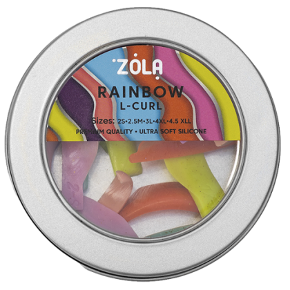 ZOLA ВАЛИКИ ДЛЯ ЛАМИНИРОВАНИЯ RAINBOW L-CURL (2S, 2.5M, 3L, 4XL, 4.5XLL)
