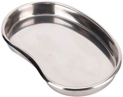 Металлический лоток овальной формы для инструментов размер M