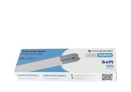 Сменные файлы белые мягкие papmAm 180 грит STALEKS PRO EXPERT 20 25 шт