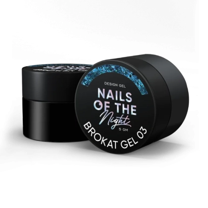 NAILSOFTHENIGHT Brokat gel 03 — дизайн гель з різнобарвним брокатом та глітером для нігтів, 5 гм