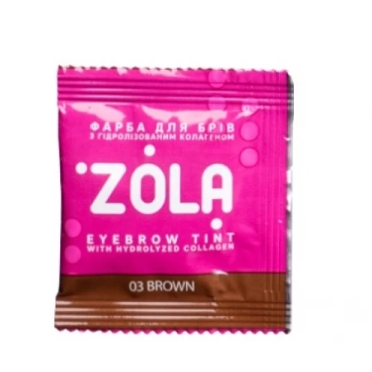 Фарба для брів із окислювачем 2*5 мл Zola, № 3 BROWN