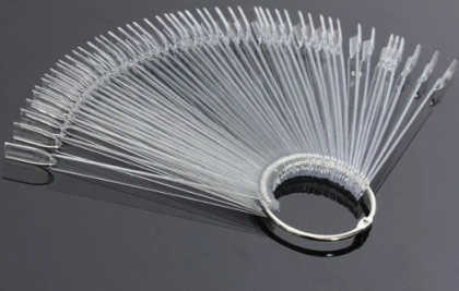 Типсы для образцов на кольце, квадрат форма, 50 штук, прозрачные