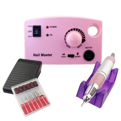 Фрезер для манікюру та педикюру Nail Master ZS-602 65 Вт 45000 об/мин Рожевий