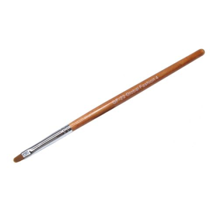 Плоский пензель язичок №4 для гелю, Global Fashion