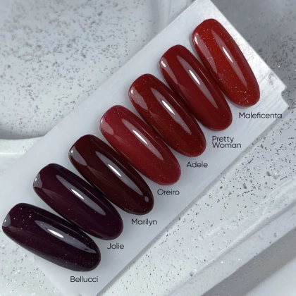 NAILSOFTHEDAY Let’s special Adele — червоний зі шимером гель лак для нігтів, що перекриває в один шар, 10 мл