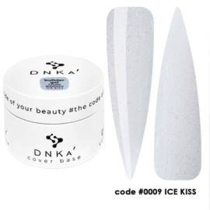 Гель DNKA Builder Gel №09 Ice kiss молочний з опаловими блистівками, 30 мл