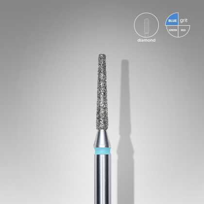 Фреза Staleks  алмазная усеченный конус синяя диаметр 1,6 мм / рабочая часть 10 мм