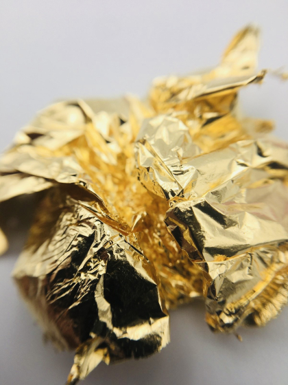 Фольга жатая в баночке (поталь) золото