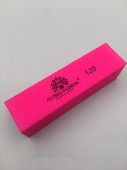 Баф для нігтів кірпічик 120 гріт  колір: рожевий