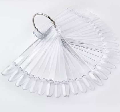 Типсы для образцов на кольце, овальной формы, 50 штук, прозрачные