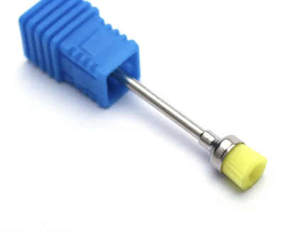 Насадка щітка для очистки фрез, жовта, жорстка