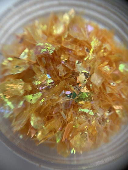 Хлопья для дизайна, маленькие цвет: прозрачно - желтый