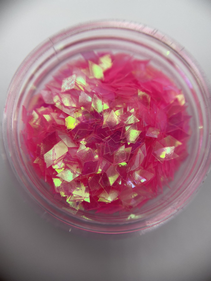 Хлопья для дизайна, маленькие цвет: прозрачно - розовый