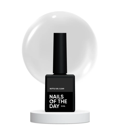 NAILSOFTHEDAY Bottle gel clear – прозорий надміцний гель, 10 мл