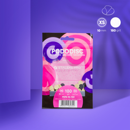 Змінні файли на м’якій основі для педикюрного диска Pododisc Staleks Pro XS, 180 грит (50 шт)