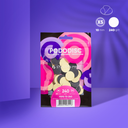 Змінні файли на м’якій основі для педикюрного диска Pododisc Staleks Pro XS, 240 грит (50 шт)