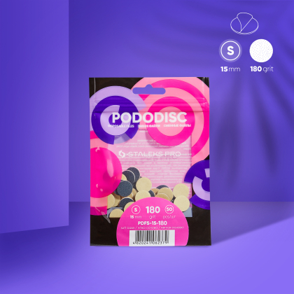 Сменные файлы на мягкой основе для педикюрного диска Pododisc Staleks Pro S, 180 грит (50 шт)