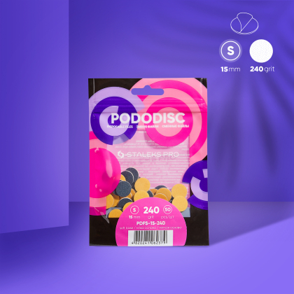 Сменные файлы на мягкой основе для педикюрного диска Pododisc Staleks Pro S, 240 грит (50 шт)