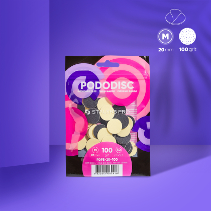 Змінні файли на м’якій основі для педикюрного диска Pododisc Staleks Pro M, 100 грит (50 шт)