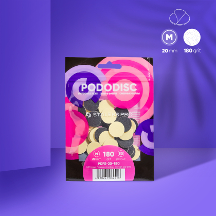 Змінні файли на м’якій основі для педикюрного диска Pododisc Staleks Pro M, 180 грит (50 шт)