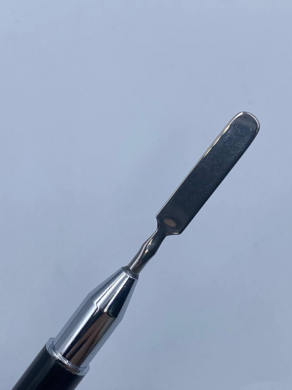 Кисть с лопаточкой двухсторонняя, черный с инкрукстацией № 2