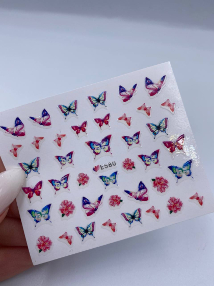 Слайдери самоклеючі для дизайну 1 шт., метелеки 4