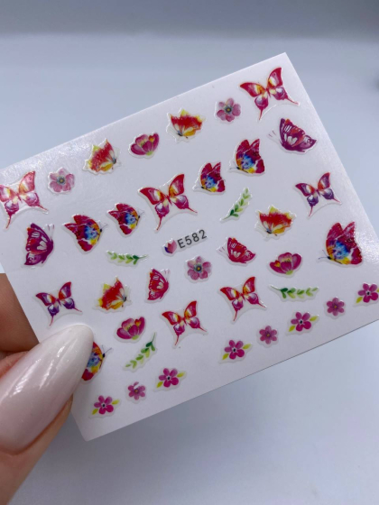 Слайдери самоклеючі для дизайну 1 шт., метелеки 5