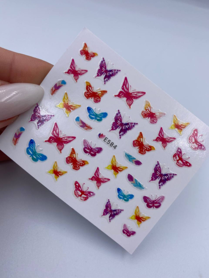 Слайдери самоклеючі для дизайну 1 шт., метелеки 7