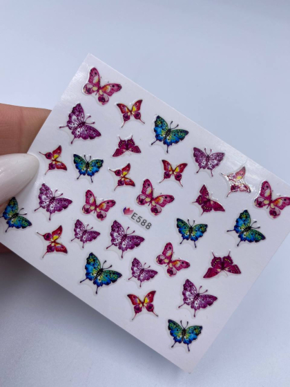 Слайдери самоклеючі для дизайну 1 шт., метелеки 10