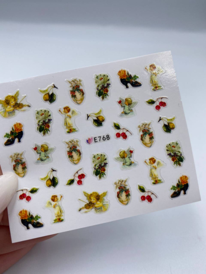 Слайдери самоклеючі для дизайну 1 шт., ангели 7