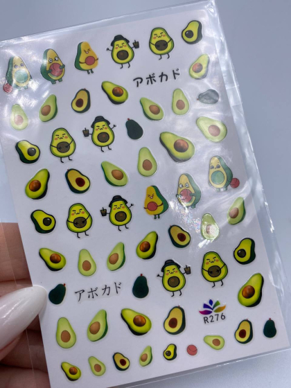 Слайдери самоклеючі для дизайну 1 шт., авокадо