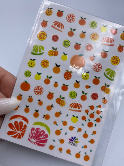 Слайдеры самоклеящиеся для дизайна 1 шт., цитрус