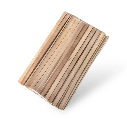 Шпатель для депіляції для нанесення воску, дерев'яний вузький 100 шт.