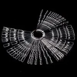 Типсы для образцов тройные на кольце, квадрат, 50 штук, прозрачные