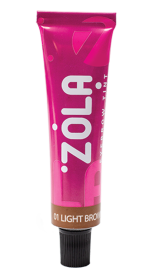ZOLA ФАРБА ДЛЯ БРІВ З КОЛАГЕНОМ EYEBROW TINT WITH COLLAGEN 01 LIGHT BROWN 15ML.