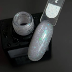 NAILSOFTHEDAY Potal base 16 – нежная молочная база со стильным голографическим поталом, 10 мл