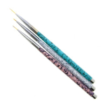 Тонкий пензель з мармуровою рожевою ручкою № 1 К-4