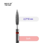 Фреза Nailsoftheday Полум’я —  фреза алмазна полумʼя червоне, 2,3*10 мм