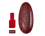 База кольорова DNKA Cover base №005A Hot світловідбиваюча червона, 12 мл