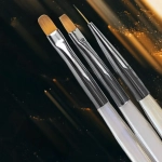 NAILSOFTHENIGHT Nail Art Brush, овал зі зручною прозорою ручкою з переливаючим ефектом