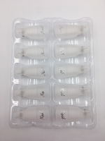 Набор прищепок для снятия гель лака, многоразовые, 10 штук, для рук, белые.