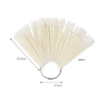 Типсы для образцов на кольце, овальной формы, 50 штук, молочные