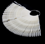 Типсы для образцов тройные на кольце, квадрат, 50 штук, молочные