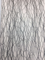 Дизайн для нігтів сітка, фольгована, чорна з сріблом