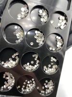 Камни, аналог SWAROVSKI, серебро, 12 ячеек маленькие