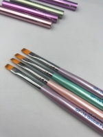 Плоский, синтетичний пензель для гелю № 8, Global Fashion