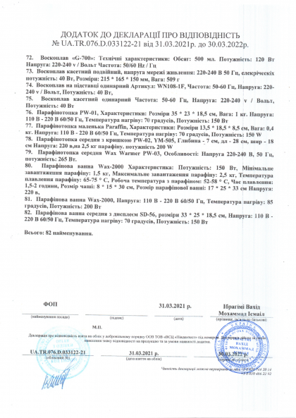 Санітарно - епідеміологічна експертиза  GLOBAL FASHION  № 2