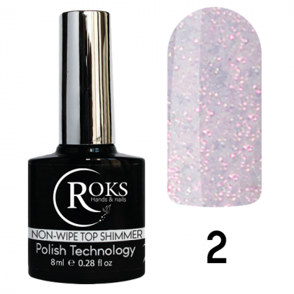 Финишное покрытие ROKS Top з шимером 12мл без липкого слоя №2